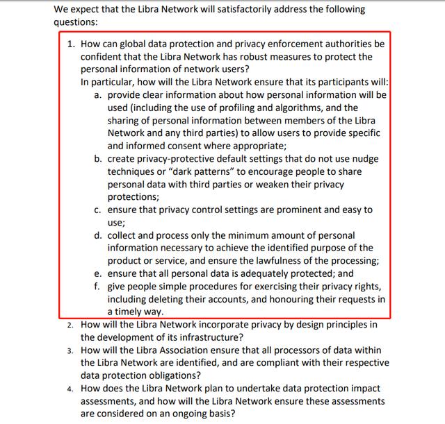 多国联合发表声明，要求Libra协会说明如何保护个人数据