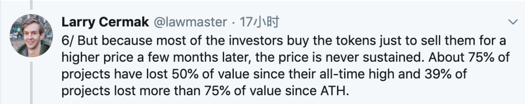 Twitter 精选 | 一文剖析IEO投机:“一半以上跑输比特币;拿越久,亏越惨”