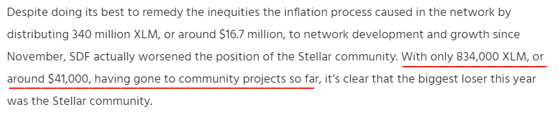 Stellar执行通货膨胀制度的四年里，谁才是最终受益者？