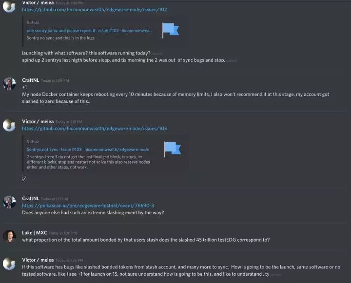 Edgeware主网启动失败，开发团队连测试网BUG都不改？