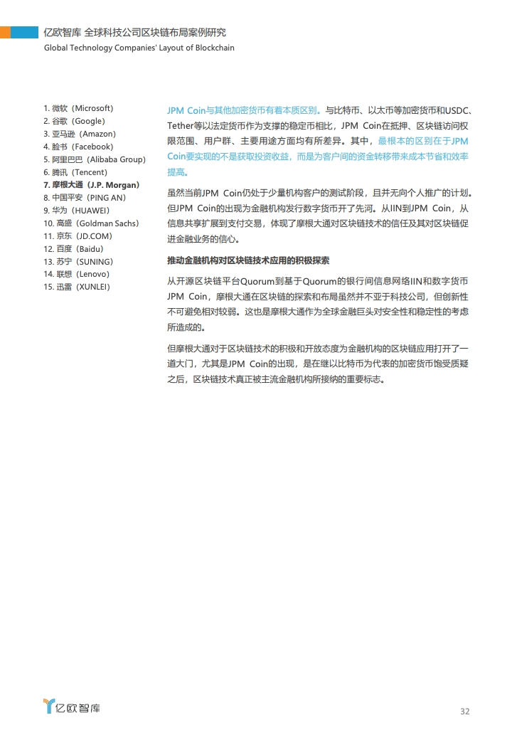 研报 | 2020全球科技公司区块链布局案例研究