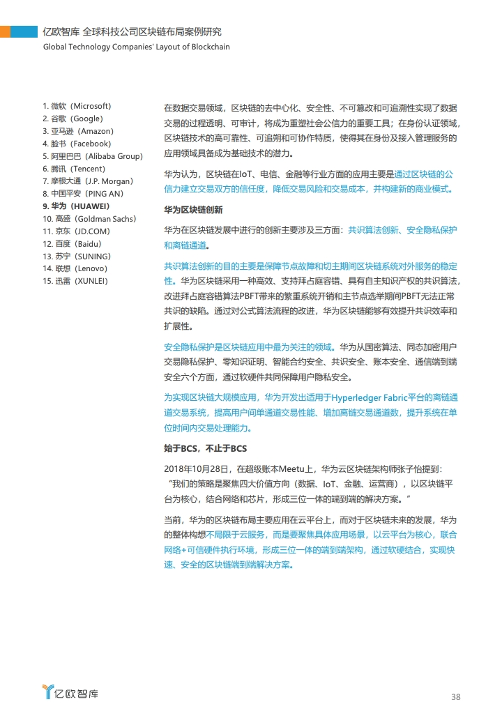 研报 | 2020全球科技公司区块链布局案例研究