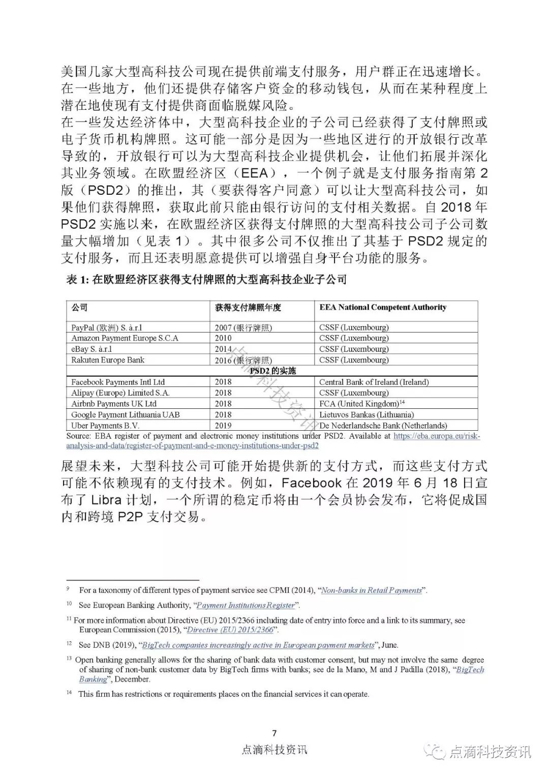 金融稳定理事会：大型高科技企业进军金融科技的最新进展及其潜在的风险