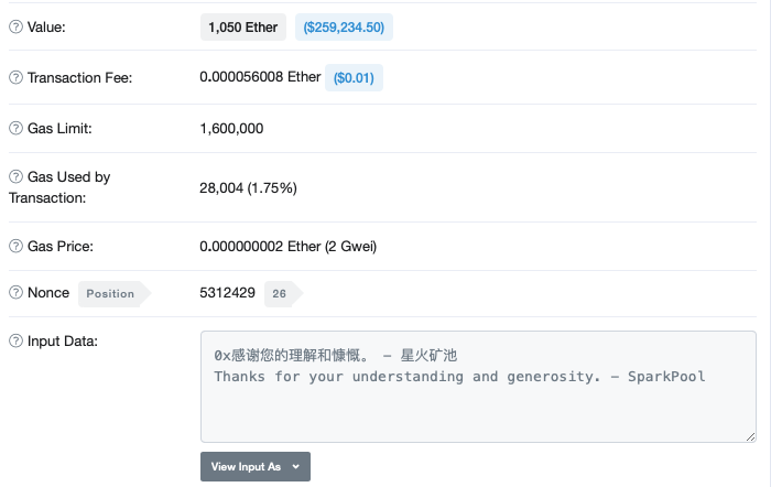 转0.55ETH，手续费花了10668ETH？历史上还有人花了291BTC…...