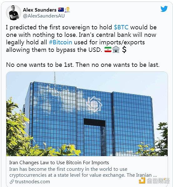 BTC比以往任何时候都接近成为全球储备货币