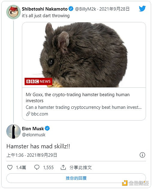 最“懂”加密交易的仓鼠过世，投资回报超巴菲特
